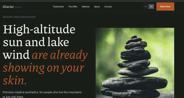 Glaciar Medspa Website